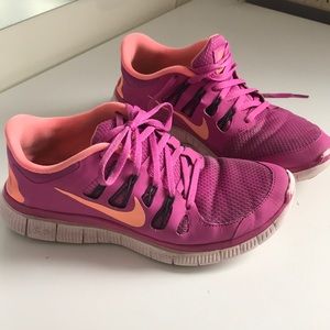 Pink Nike shoes